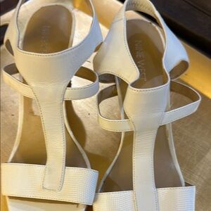 Nine West white Strappy high heel Sandals